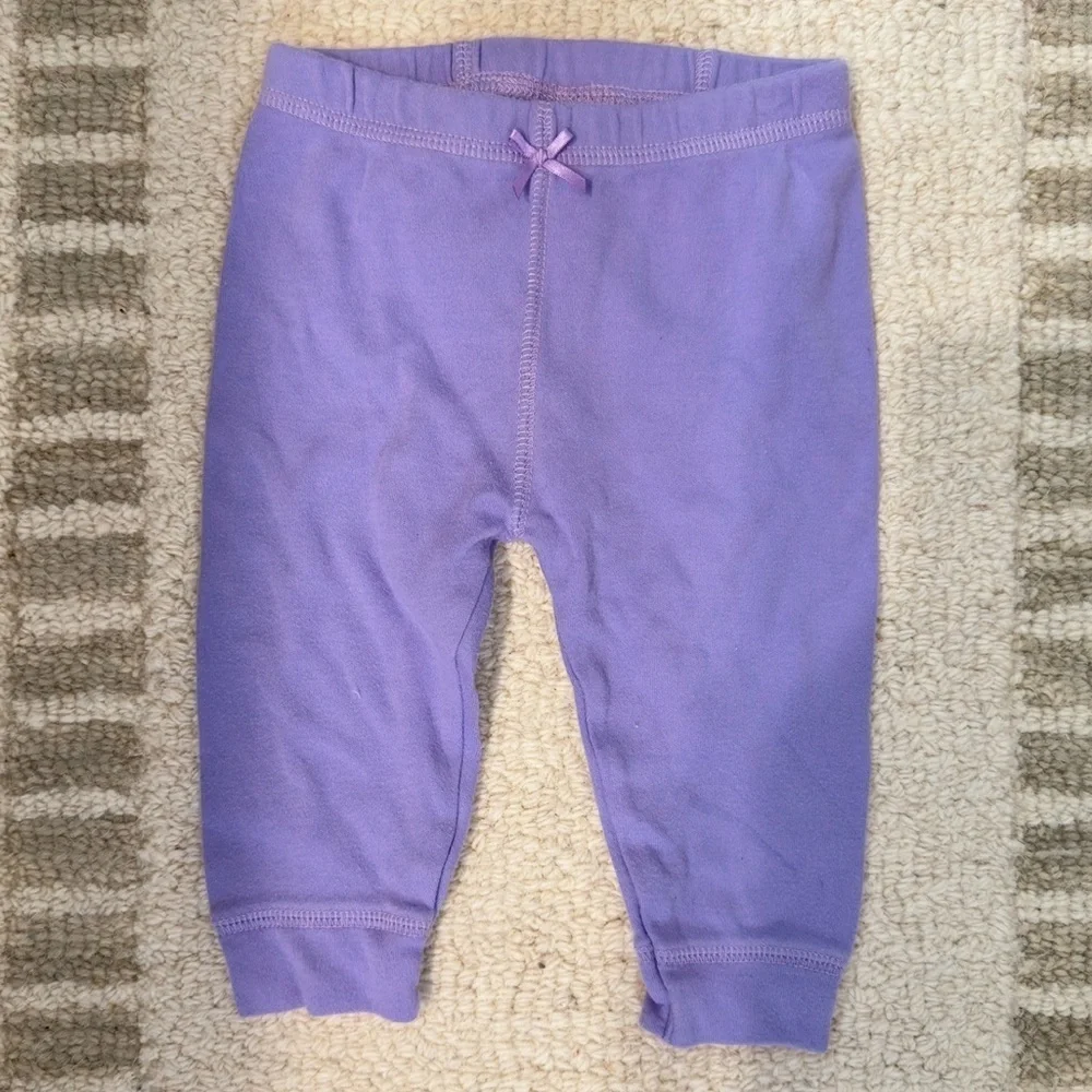 Purple Baby Leggings with Bow
